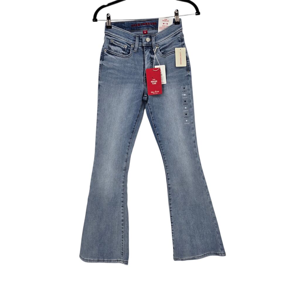 NWT Lucky Brand Light Wash Stevie High Rise Stretch Flare Jeans Size 0/25 R